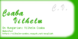 csaba vilhelm business card
